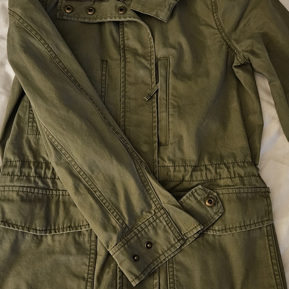 Madewell Outbound Army Green Field Utility Cargo Jacket Women's Size XS - Picture 4 of 10